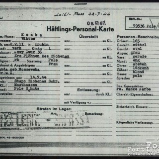 Karta osobowa KL Mauthausen